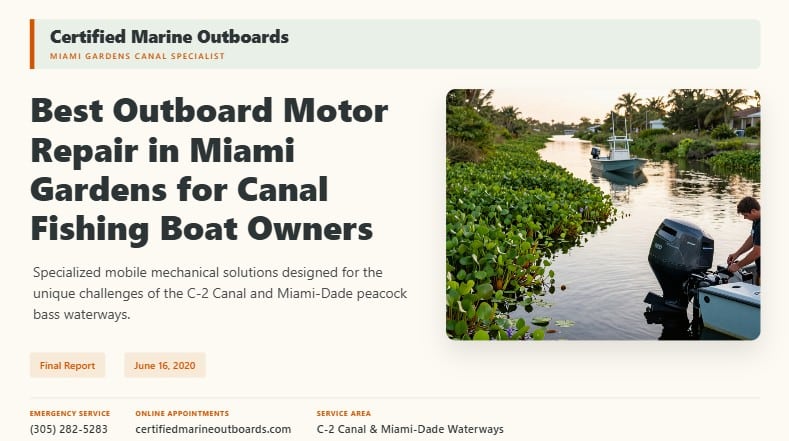 best outboard repair miami gardens fishing