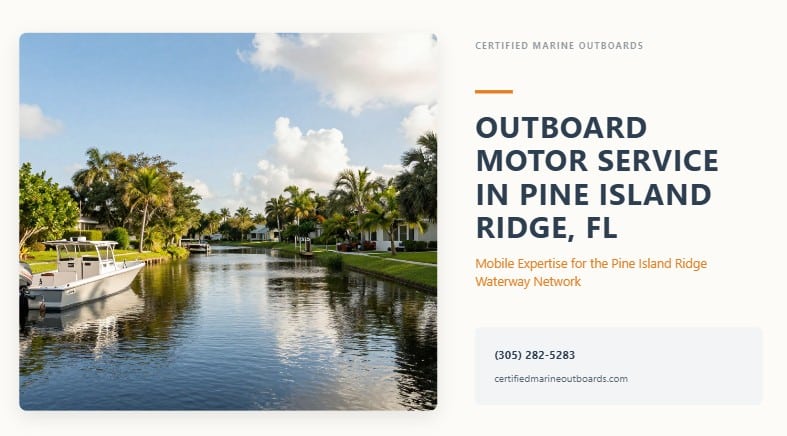 how outboard motor service works pine island ridge