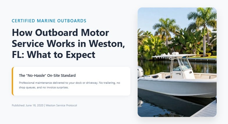 how outboard motor service works weston florida