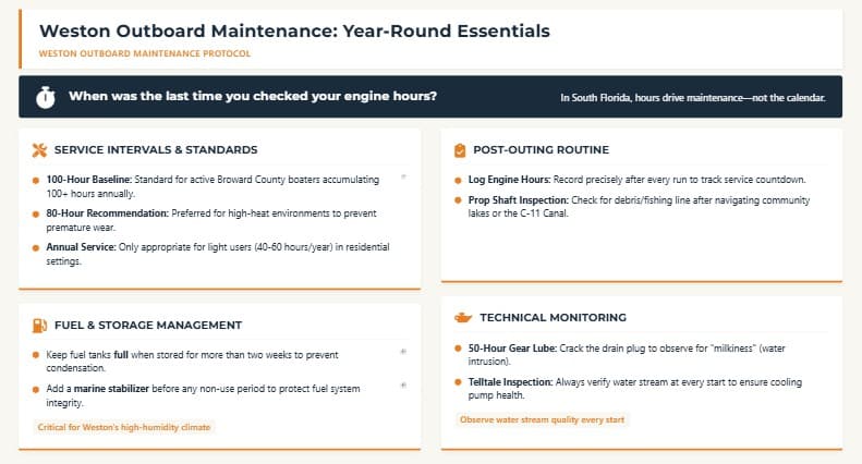 outboard maintenance calendar weston florida