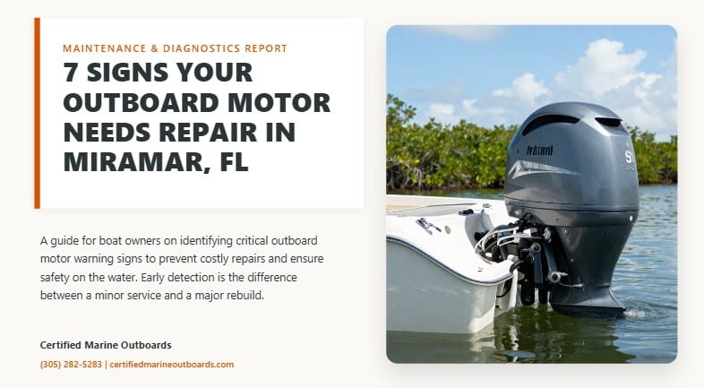 signs outboard motor needs repair miramar florida 