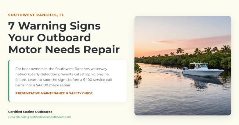 signs outboard motor needs repair southwest ranches