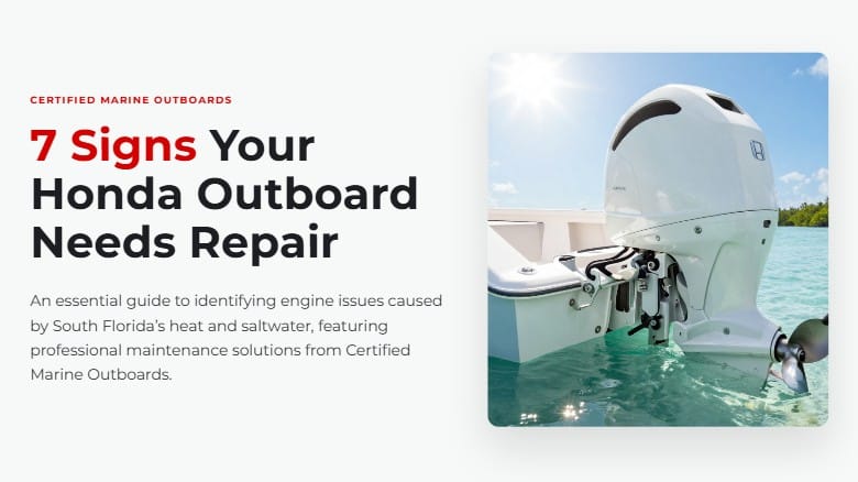 signs honda outboard needs repair south florida