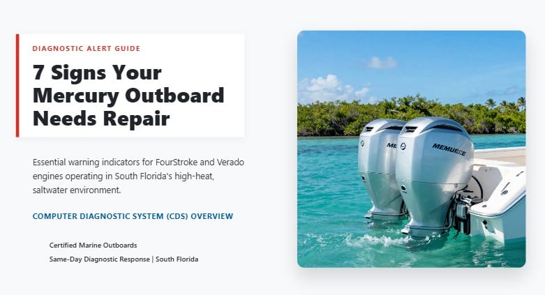 signs mercury outboard needs repair south florida 