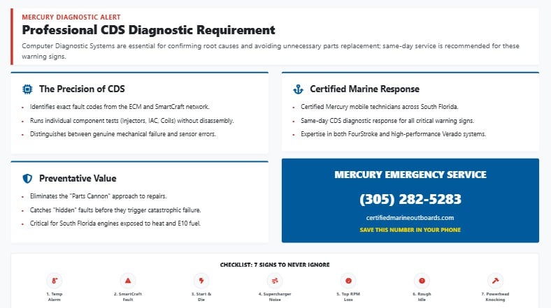 signs mercury outboard needs repairs south florida 