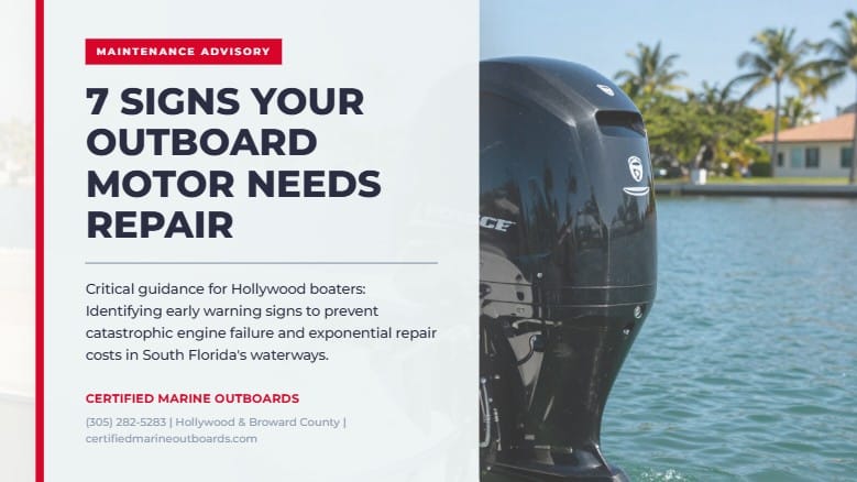 signs outboard motor needs repair hollywood florida 